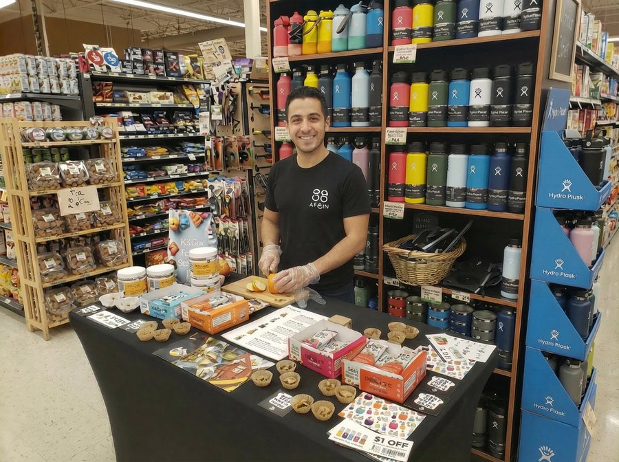 Ambassador preparing samples